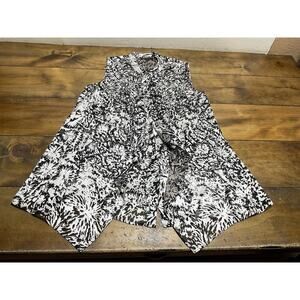 St. John Silk Blend Burn Out Design Sleeveless Blouse Size Small